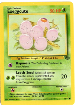 Exeggcute 52/64 Jungle Set Pokemon Card - Image 1
