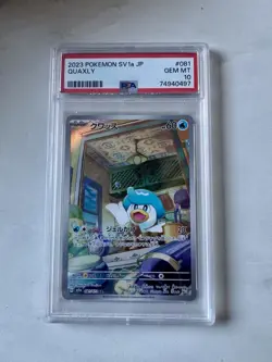PSA 10 Japanese 081/073 Quaxly SV1a Triplet Beat Scarlet Violet Pokemon Card TCG - Image 1