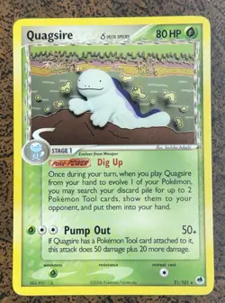 Quagsire 21/101 Dragon Frontiers Rare Pokemon Card - Image 1