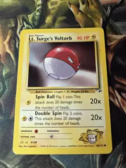Pokemon Gym Heroes Card 84/132 Lt. Surge's Voltorb - Image 2