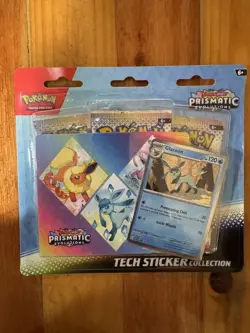 Pokemon PRISMATIC EVOLUTIONS Tech Sticker Collection - GLACEON - SEALED/NEW - Image 1