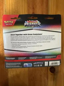 Pokemon PRISMATIC EVOLUTIONS Tech Sticker Collection - GLACEON - SEALED/NEW - Image 2