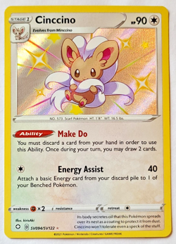 Pokemon TCG: Cinccino Shining Fates SV094/SV122 MINT - Image 1