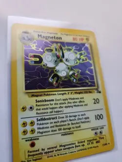 Magneton Fossil Set Holo Base Pokemon Card WOTC - Image 3