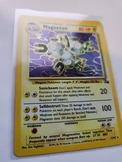 Magneton Fossil Set Holo Base Pokemon Card WOTC - Image 5