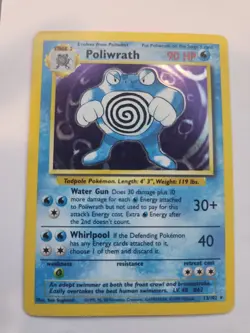 Poliwrath Holo Base Pokemon Card WOTC - Image 1