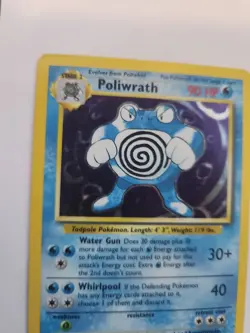 Poliwrath Holo Base Pokemon Card WOTC - Image 2