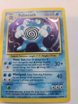 Poliwrath Holo Base Pokemon Card WOTC - Image 5