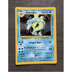 Pokemon TCG Gyarados Base Set 6/102 Holo Rare Unlimited English 1999 - Image 1
