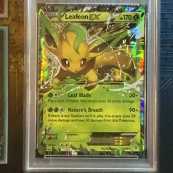 2016 POKEMON XY GENERATIONS #10 LEAFEON EX PSA 8 NM - Image 2