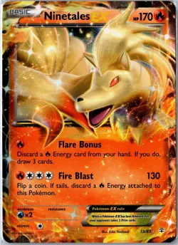 Pokemon Card - Ninetales EX EX Rare Holo 13/83 Generations Lightly Played - Image 1