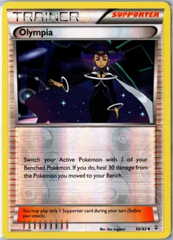 Pokemon Card - Olympia 66/83 Generations Uncommon Reverse Holo Lightly Played - Image 1