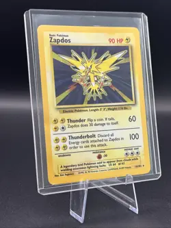 1999 Pokemon TCG Base Set Zapdos Holo Rare Card 16/102 - Image 1