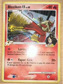 Pokemon Blaziken FB 2/147 Supreme Victors Holo Rare Basic 80 HP English 2009 - Image 1