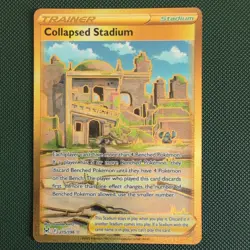 Pokemon - Collapsed Stadium (Secret) - 215/196 - SWSH11: Lost Origin - Holo - Image 1
