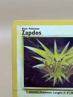 Pokemon TCG Zapdos Fossil Holo Unlimited Rare Card 15/62 Vintage 1999 WOTC MP - Image 5