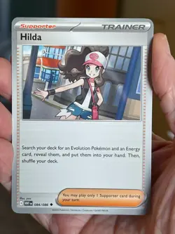 POKEMON HILDA 084/086 UNCOMMON WHITE FLARE NM CARD - Image 1