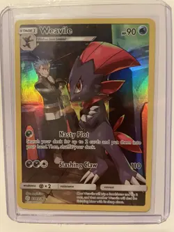 Pokemon TCG Weavile Sun & Moon - Cosmic Eclipse 238/236 Holo Secret Rare - Image 1