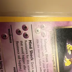 Pokemon TCG Dark Alakazam 18/82 Team Rocket Rare MP-HP English 2000 - Image 3