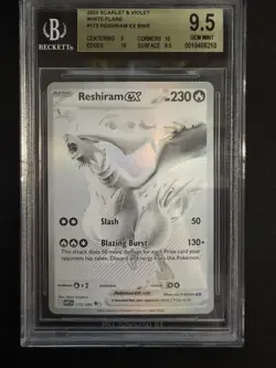 BGS 9.5 Reshiram ex 173/086 Sv: White Flare 2025 Holo Full Art English - Image 3