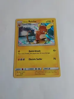 Pokemon TCG Alolan Raichu Trainer Kit S&M Holo Rare Card 30/30 - Image 1