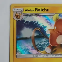 Pokemon TCG Alolan Raichu Trainer Kit S&M Holo Rare Card 30/30 - Image 4