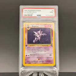 Pokemon 1st Edition Fossil Haunter Holo Rare 6/62 - PSA 9 MINT - Image 1