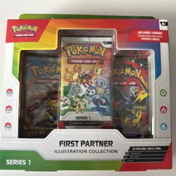 Pokemon First Partner Illustration Collection Box Series 1 NEW SEALED IN HAND - Image 1