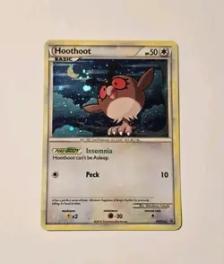 Pokemon Hoothoot HGSS05 Holo Rare LP - Image 1