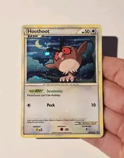Pokemon Hoothoot HGSS05 Holo Rare LP - Image 3