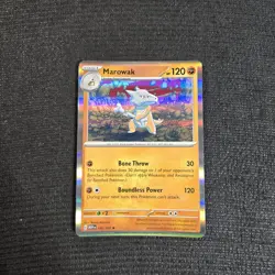 Pokemon TCG Scarlet & Violet 151 Marowak Holo Rare Card 105/165 - Image 1