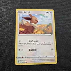 Pokemon TCG Evolving Skies Eevee Common Card 125/203 - Image 1