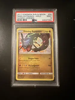 Shining Rayquaza 56/73 Shining Legends Holo Pokemon Sun & Moon - PSA 9 MINT - Image 2
