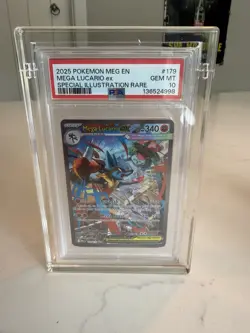 2025 Pokemon Mega Lucario ex #179 Special Illustration Rare PSA 10 GEM MINT - Image 1