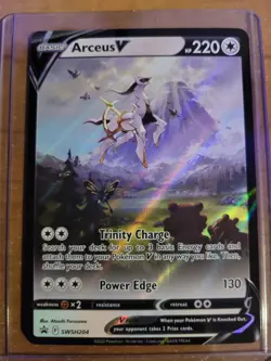 Pokemon TCG Arceus v SWSH204 Sword & Shield Promo Card NM - Image 1