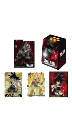 Fusion World E-06 Energy Maker Bardock Gold Foil Promo 2024 Card Case + Sleeves - Image 1