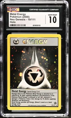CGC 10 GEM MINT Metal Energy Neo Genesis 19/111 Holo DOUBLE SWIRL Pokemon Card - Image 1