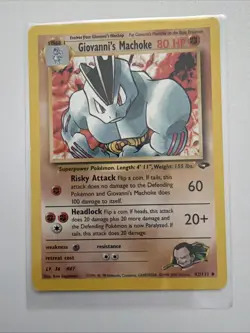 Giovanni's Machoke Gym Challenge 042/132 LP Pokemon Card - Image 1