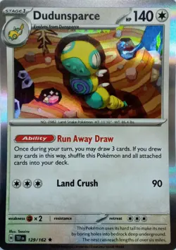 129/162 DUDUNSPARCE | RARE HOLO | TEMPORAL FORCES POKEMON CARD - Image 1