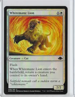 MTG Whitemane Lion FOIL Dominaria Remastered (DMR) Common Card #035/261 Unplayed - Image 1