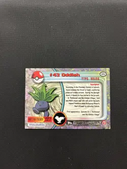 Oddish #43 | Topps TV Animation Series | Non Holo Pokemon Card HP - Image 2
