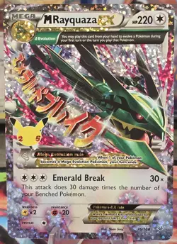 M Rayquaza EX 76/108 Celebrations 25 Anniversary Full Art Card Pokemon TCG NM - Image 1