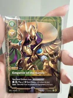 Riftbound METAL Card Azir - Emperor Of The Sands Vegas Prize Wall Exclusive - Image 1