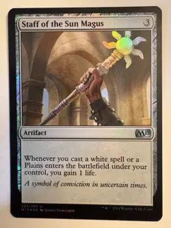 Staff of the Sun Magus FOIL Magic 2015 / M15 Uncommon CARD - Image 1
