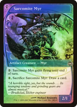 MTG FOIL Sarcomite Myr - Future Sight #056 - Image 1