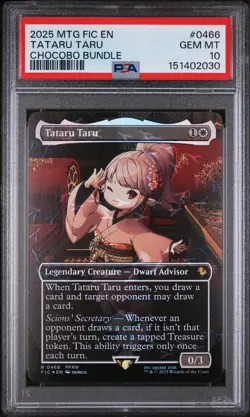 Tataru Taru PSA 10 Borderless Chocobo Track Foil) Commander Final Fantasy Foil - Image 1