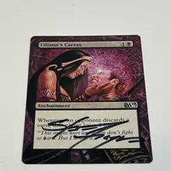 Liliana‘s Caress MTG Alter Art hand painted, Later Signed By Steve Argyle ￼ - Image 2