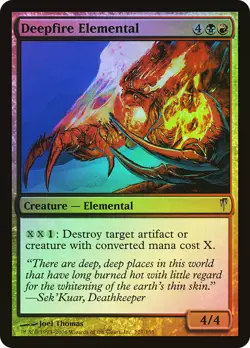MTG FOIL Deepfire Elemental - Coldsnap #127 - Image 1