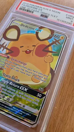 PSA 9 Dedenne GX 195a/214 Graded Pokemon Card - Image 1