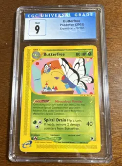 2002 POKEMON EXPEDITION #38/165 BUTTERFREE CGC 9 - Image 1